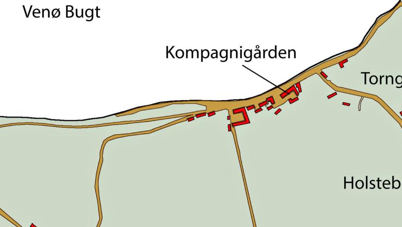 Kort over Struer i 1800 tallet