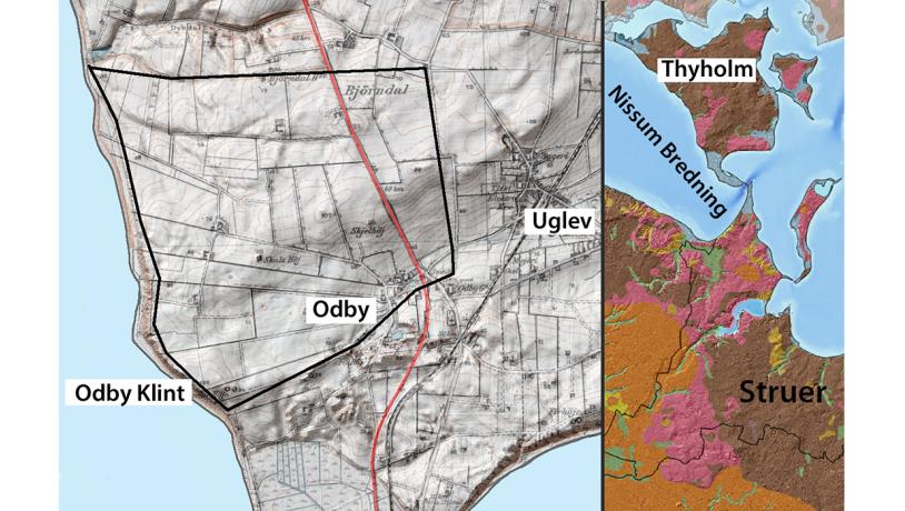 Odby Till Plain map